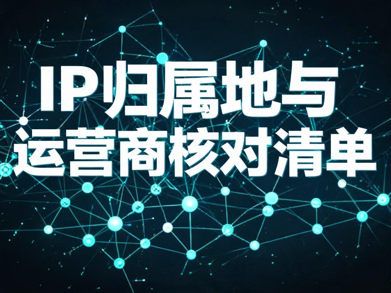 IP归属地与运营商核对清单：防跳区自查
